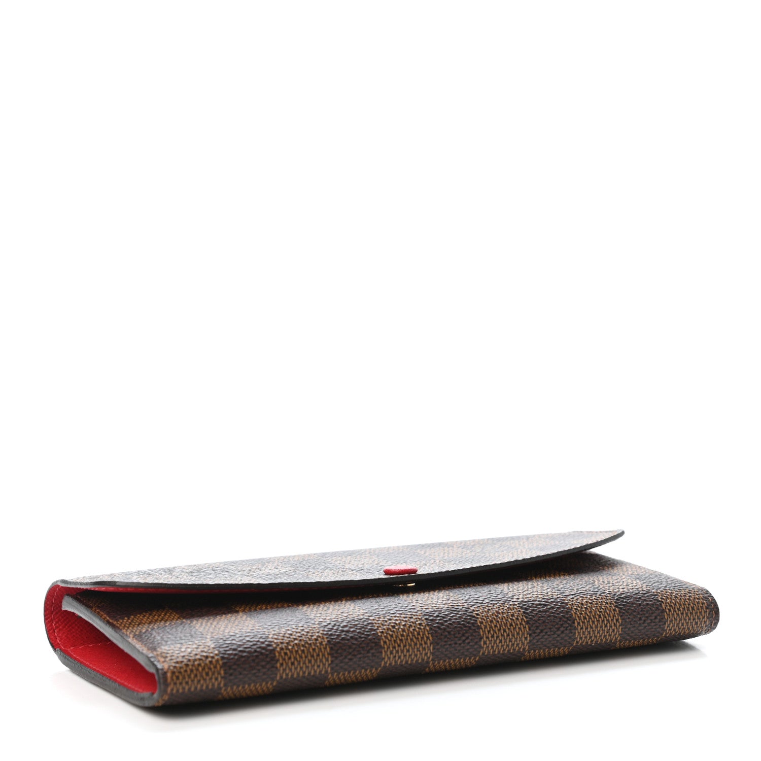 Louis Vuitton Damier Ebene Emilie Wallet Red 3 of 4