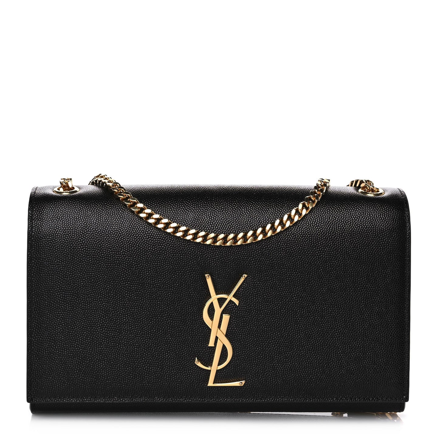 Grain De Poudre Medium Classic Monogram Kate Satchel Black