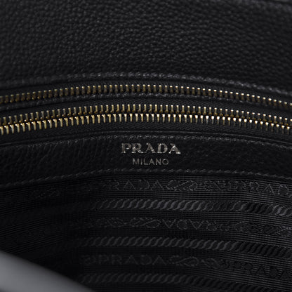 Prada Vitello Daino Pocket Shopping Tote Black 8 of 9