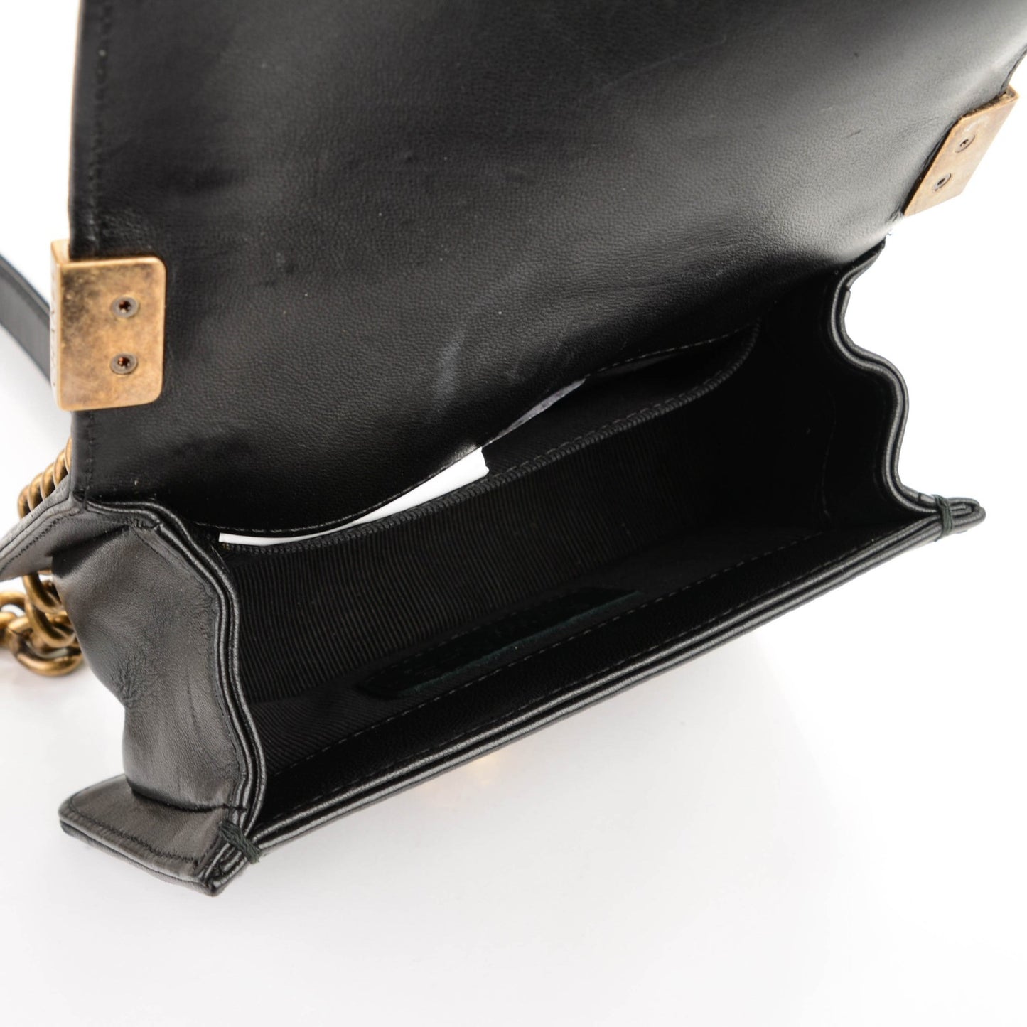 Lambskin Tweed Mini Boy Flap Black