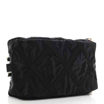Chanel Nylon Grosgrain Lifestyle Pouch With Sleep Mask Black 4 of 8