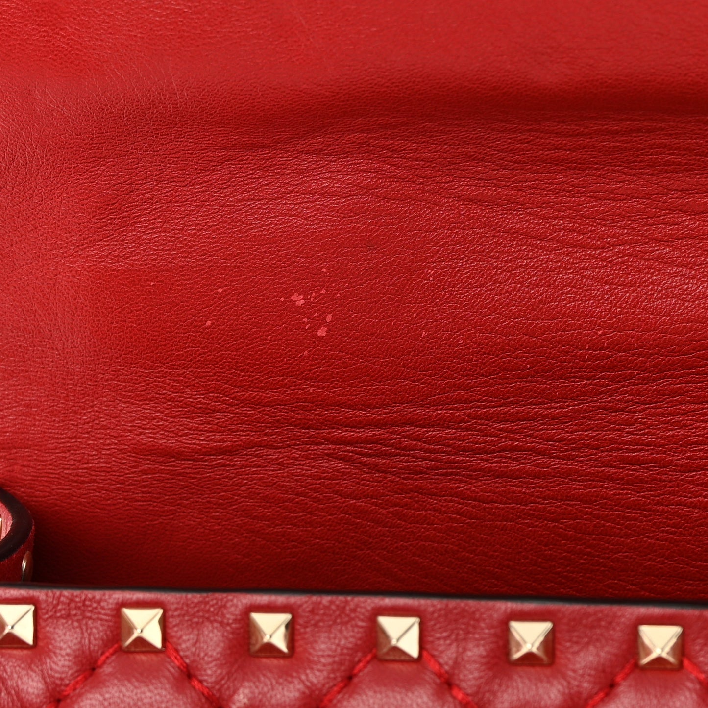 Nappa Medium Rockstud Spike Shoulder Bag Rosso Valentino