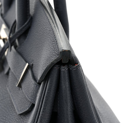 Hermes Togo Birkin Verso 35 Bleu Nuit Orange Poppy 18 of 18