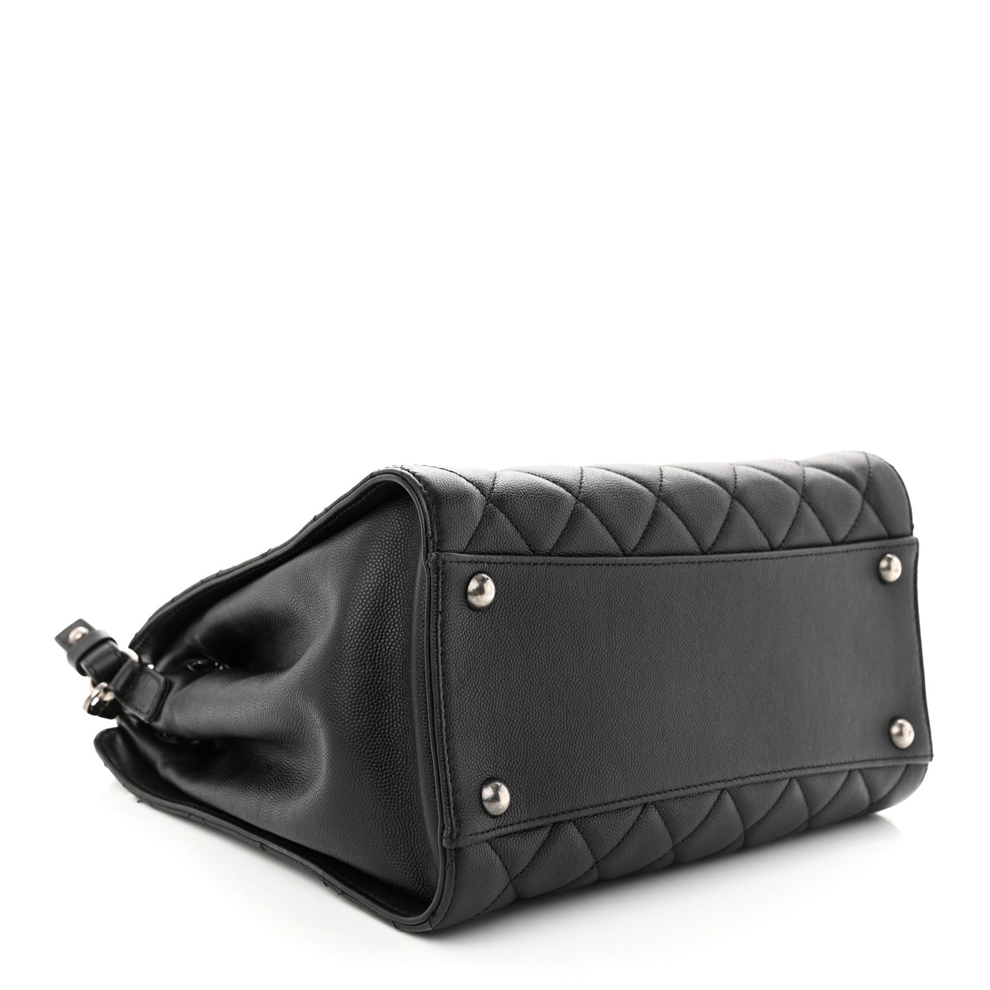 Caviar Quilted Medium CC Bucket Bag Black