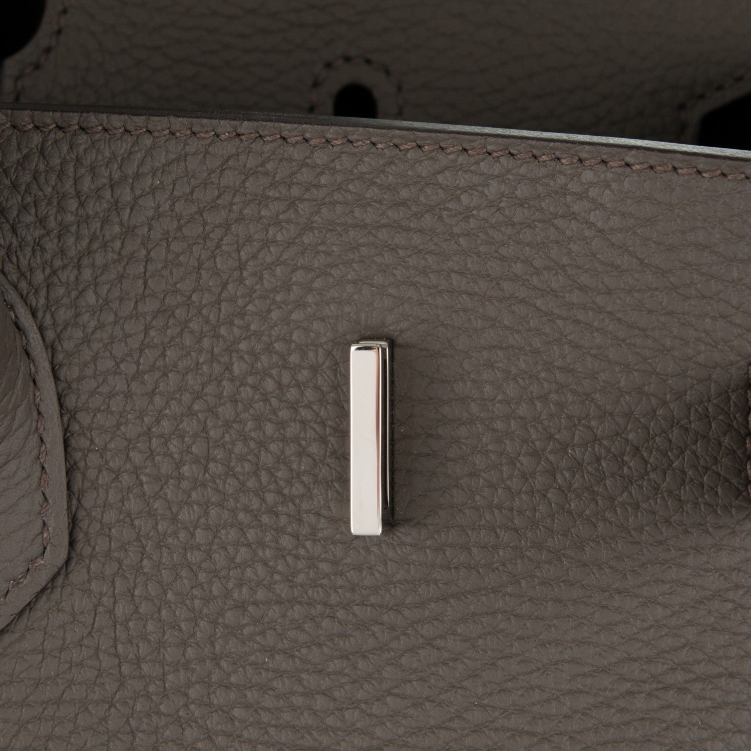 Hermes Taurillon Clemence Birkin 40 Etain 18 of 26