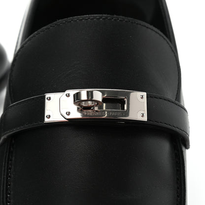 Hermes Calfskin Womens Destin Loafer 41 Black 8 of 10