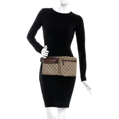 Gucci GG Plus Monogram Double Pocket Belt Bag Brown 2 of 9