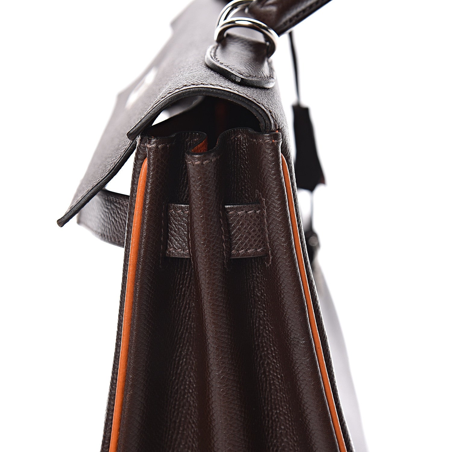 Hermes Epsom Kelly Retourne 32 Chocolate Orange 13 of 46