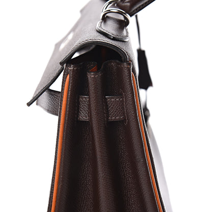 Hermes Epsom Kelly Retourne 32 Chocolate Orange 13 of 46