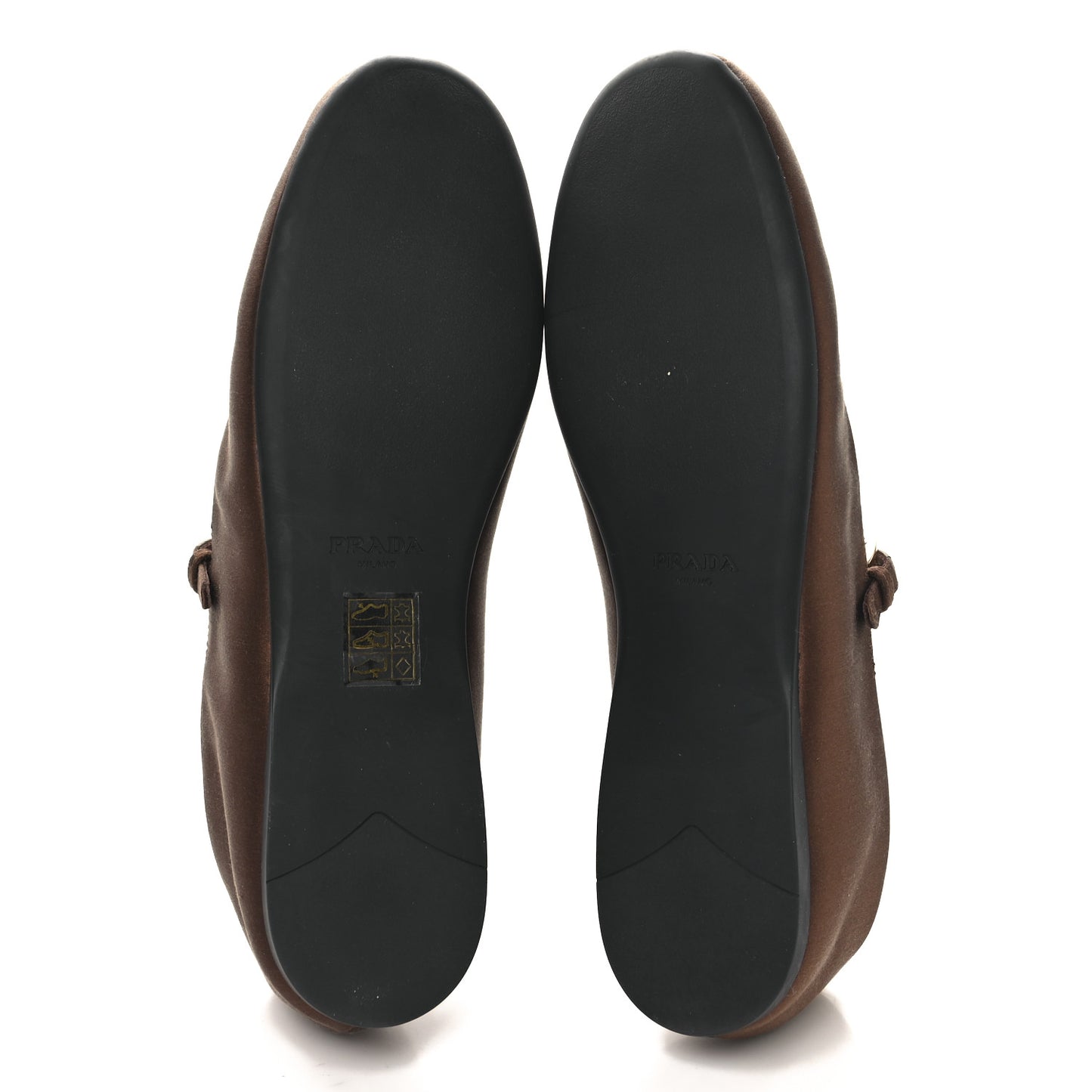 Satin Triangle Ballerina Flats Tabacco