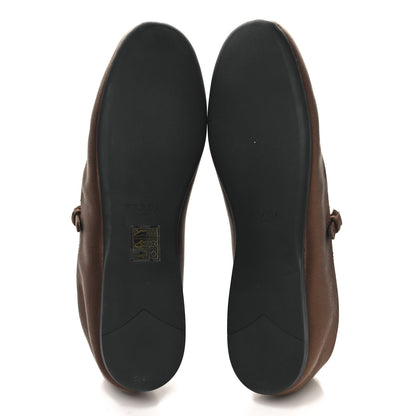 Prada Satin Triangle Ballerina Flats Tabacco 6 of 10
