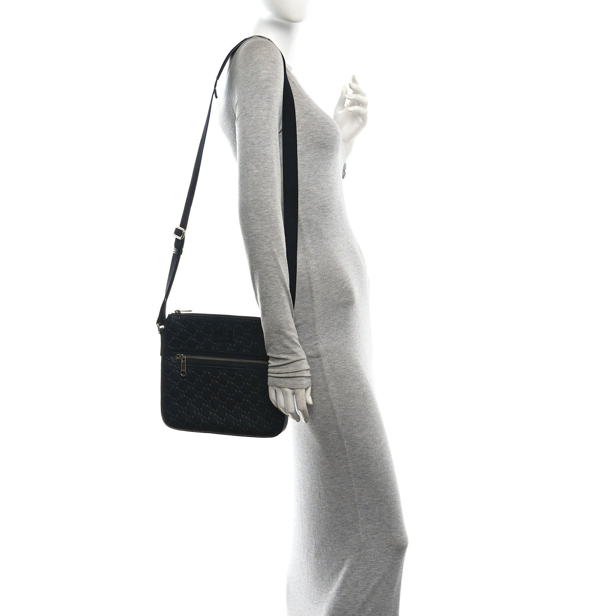 Guccissima Signature Small Messenger Bag Black