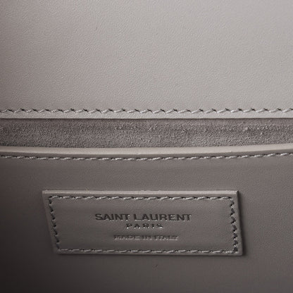 Saint Laurent Calfskin Classic Monogram Tassel Clutch Souris 6 of 7
