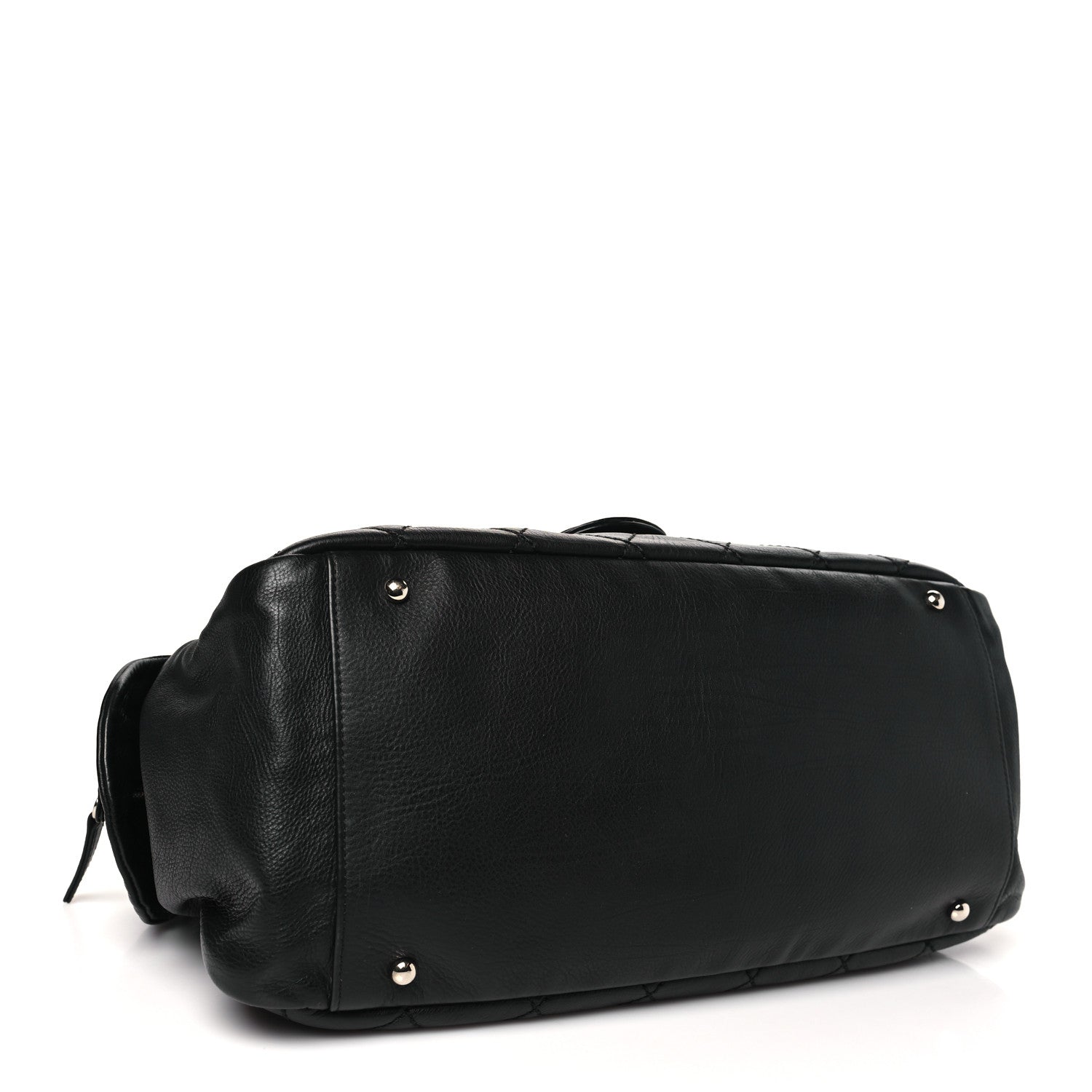 Chanel Calfskin Quilted Bowling Bag Black 4 of 10