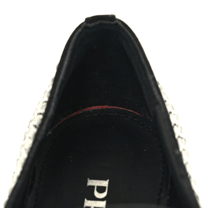 Prada Satin Crystal Metal Triangle Logo 50mm Loafers 38 Cristal 9 of 9