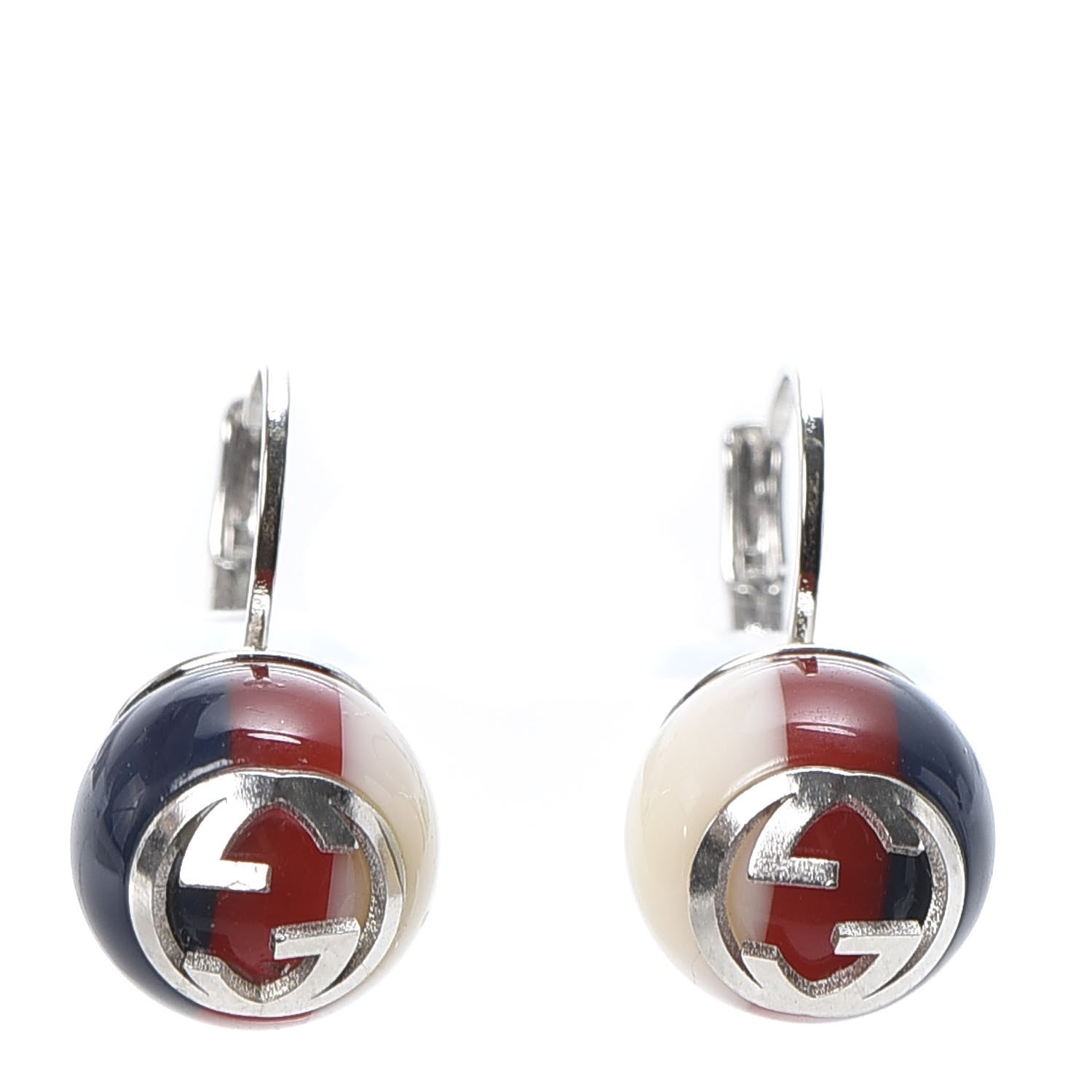 Gucci Resin Web Earrings Red Blue White 1 of 6