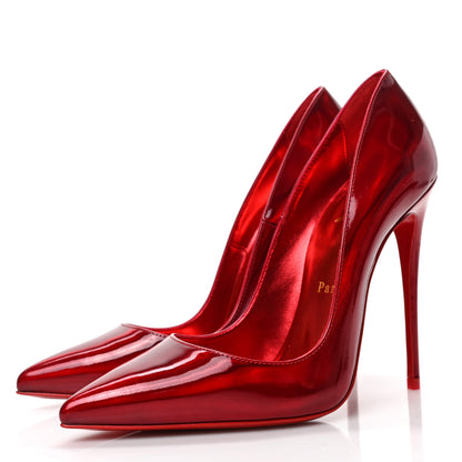 Christian Louboutin Metallic Patent Psychic So Kate 120 Pumps 36.5 Loubi 3 of 8