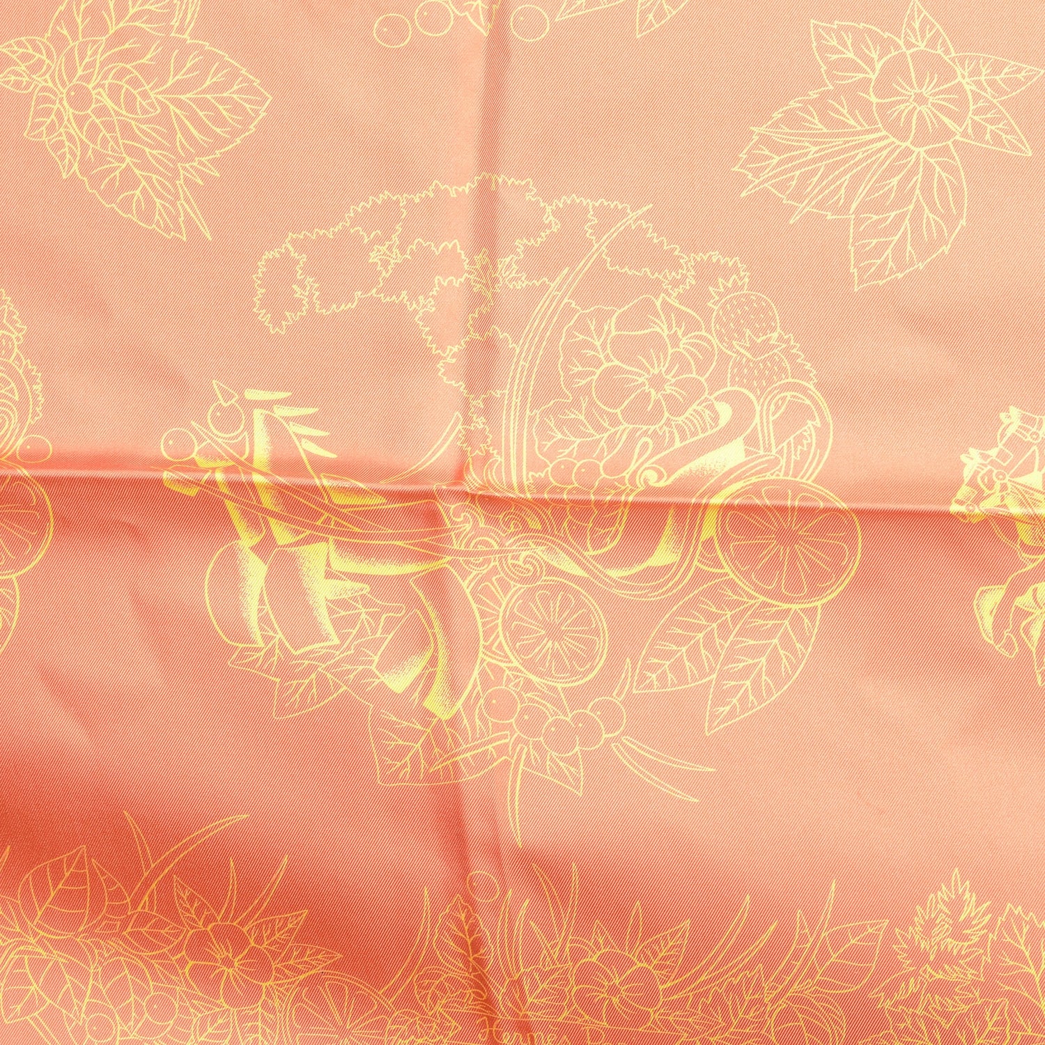 Hermes Silk De La Citrouille A La Caleche Scarf 90 4 of 8