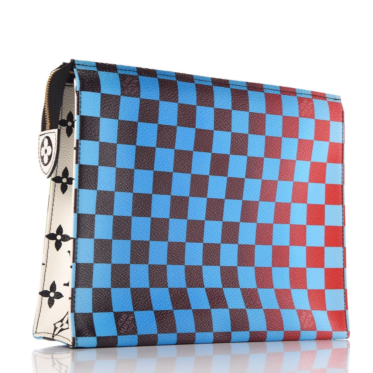 Louis Vuitton Damier Race Toiletry Pouch 26 Blue Vert 3 of 8