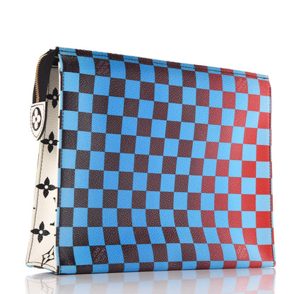 Louis Vuitton Damier Race Toiletry Pouch 26 Blue Vert 3 of 8