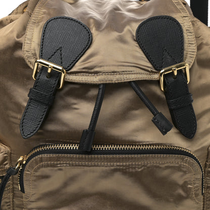 Burberry Metallic Satin Nylon Medium Rucksack Backpack Gold 8 of 13