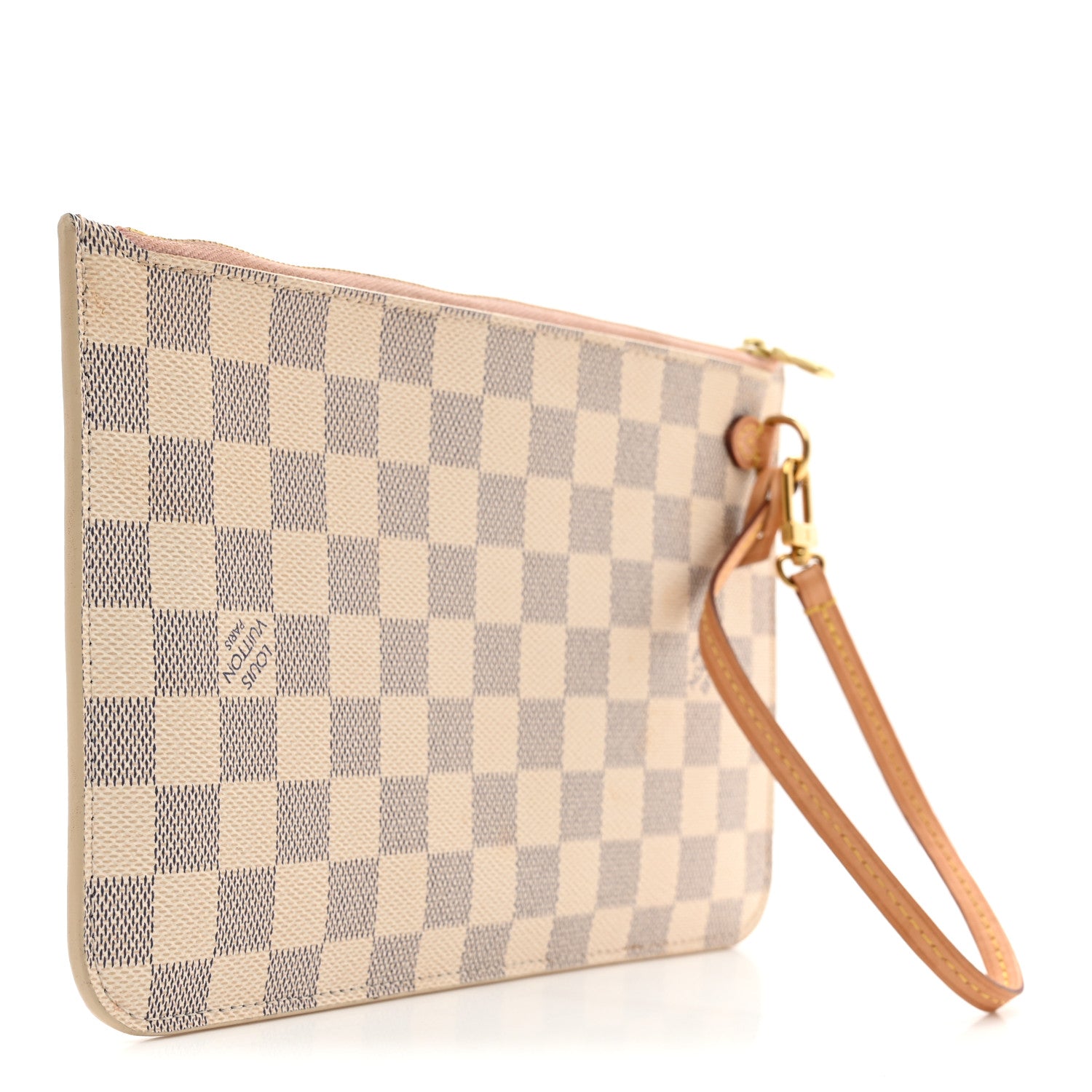 Louis Vuitton Damier Azur Neverfull MM GM Pochette Rose Ballerine 3 of 7