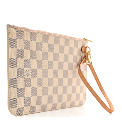 Louis Vuitton Damier Azur Neverfull MM GM Pochette Rose Ballerine 3 of 7
