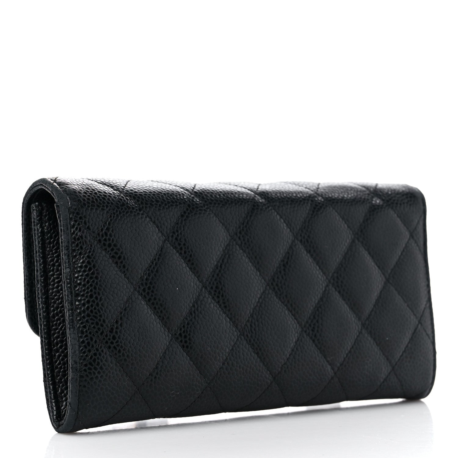 Chanel Caviar Quilted Large Gusset Flap Wallet Black 3 of 18