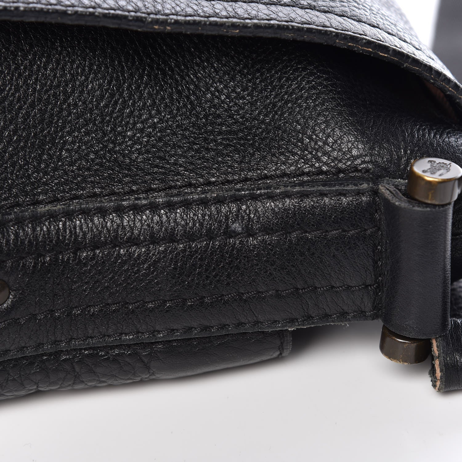 Burberry Grained Calfskin Messenger Black 14 of 16