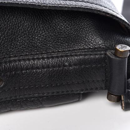 Burberry Grained Calfskin Messenger Black 14 of 16