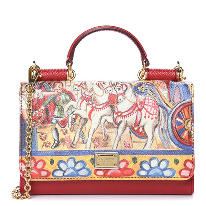 Dolce & Gabbana Dauphine Printed Mini Von Bag Multicolor Red 1 of 9