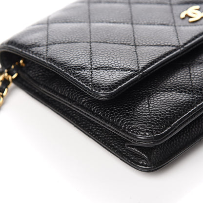 Chanel Caviar Quilted Wallet On Chain WOC Black 12 of 16