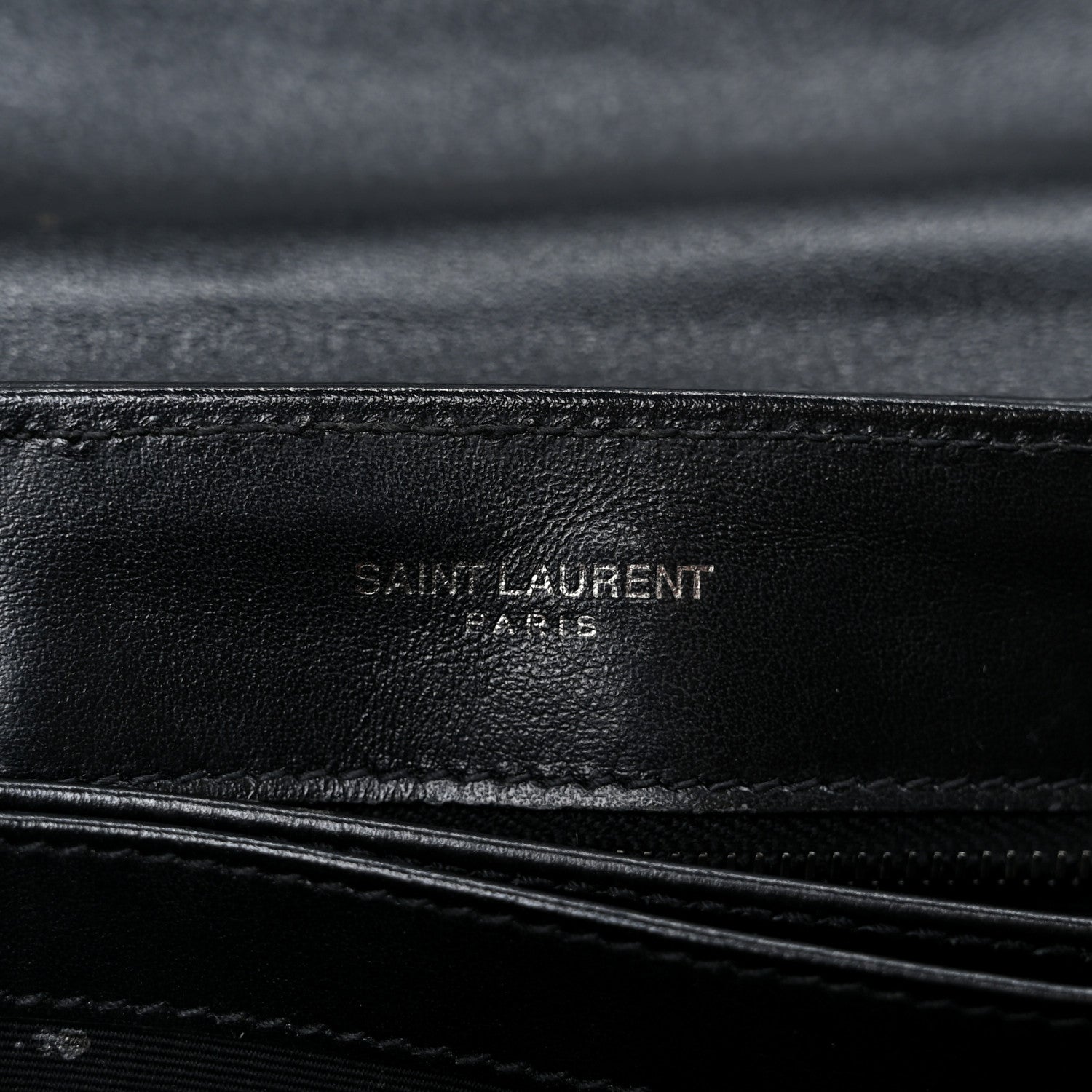 Saint Laurent Calfskin Y Quilted Monogram Monochrome Toy Loulou Crossbody Bag Black 5 of 10
