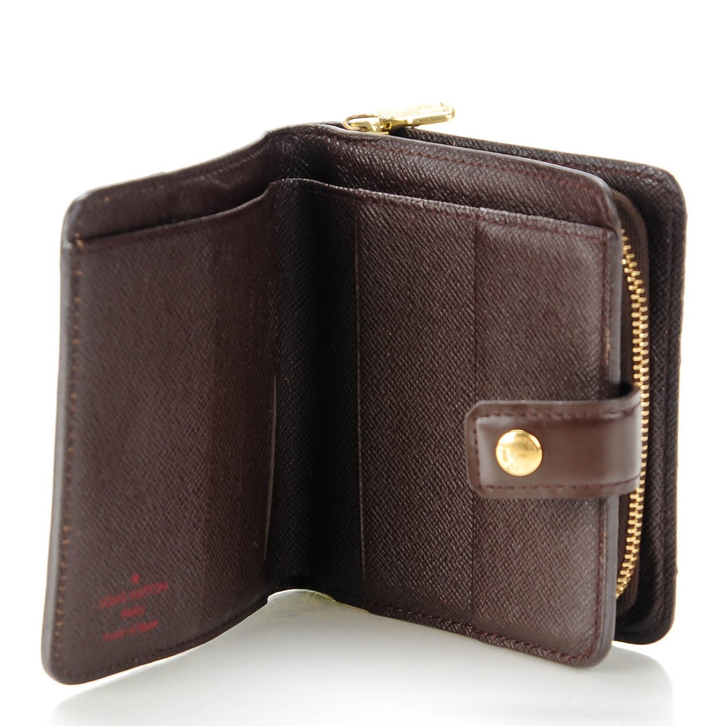 Damier Ebene Zippe Zipped Compact Wallet