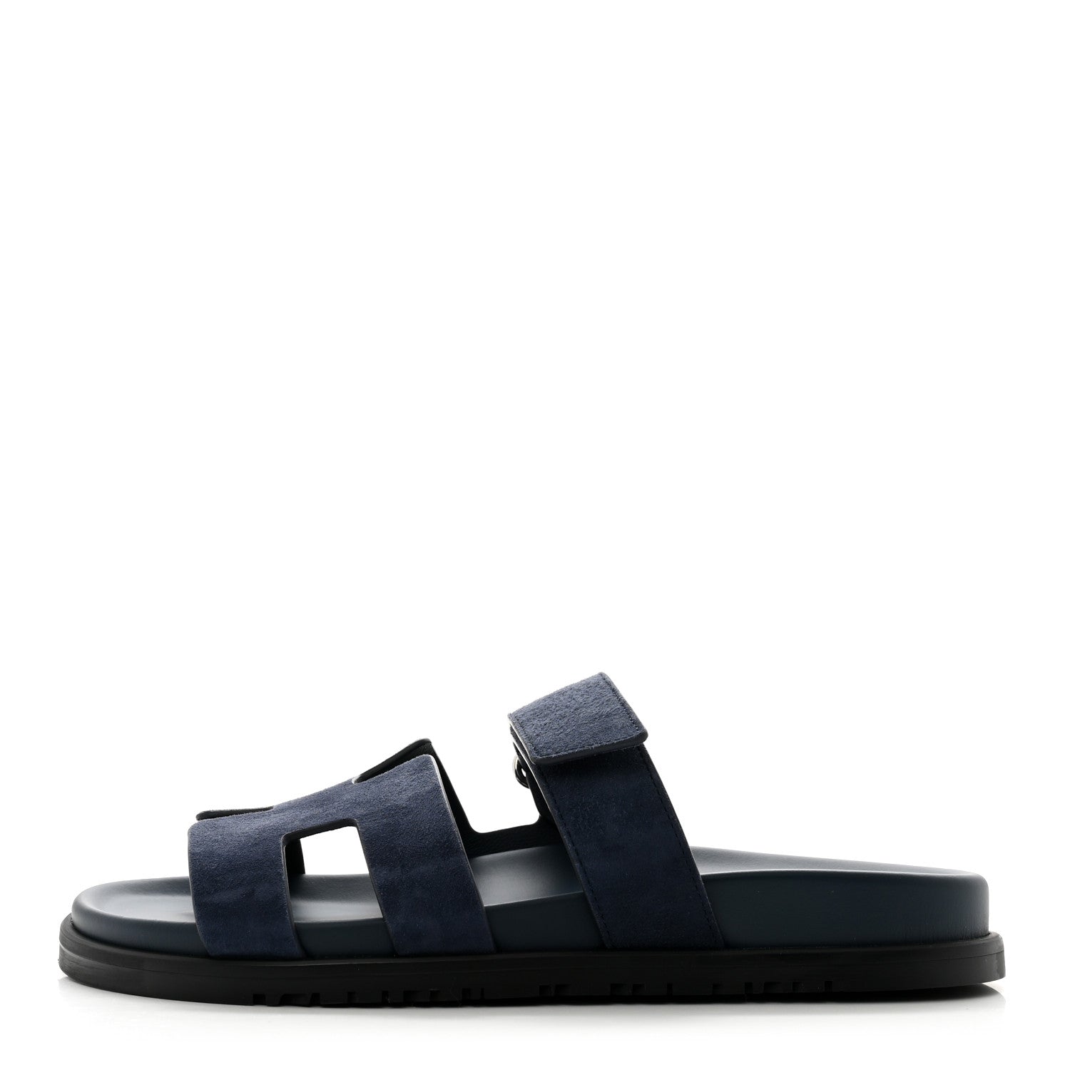 Hermes Suede Goatskin Womens Chypre Sandals 38 Bleu Celeste 1 of 9