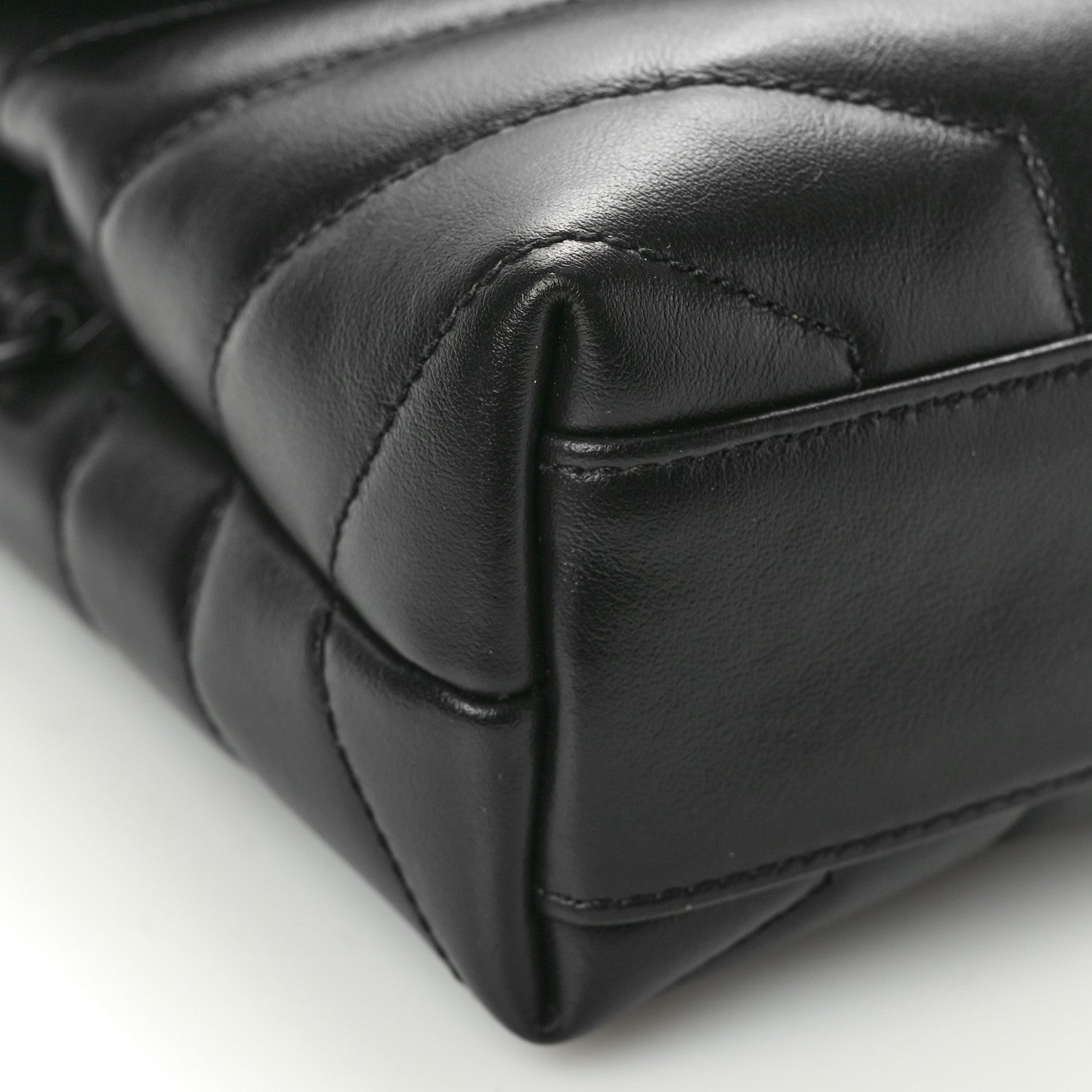 Saint Laurent Calfskin Y Quilted Monogram Monochrome Toy Loulou Crossbody Bag Black 9 of 10