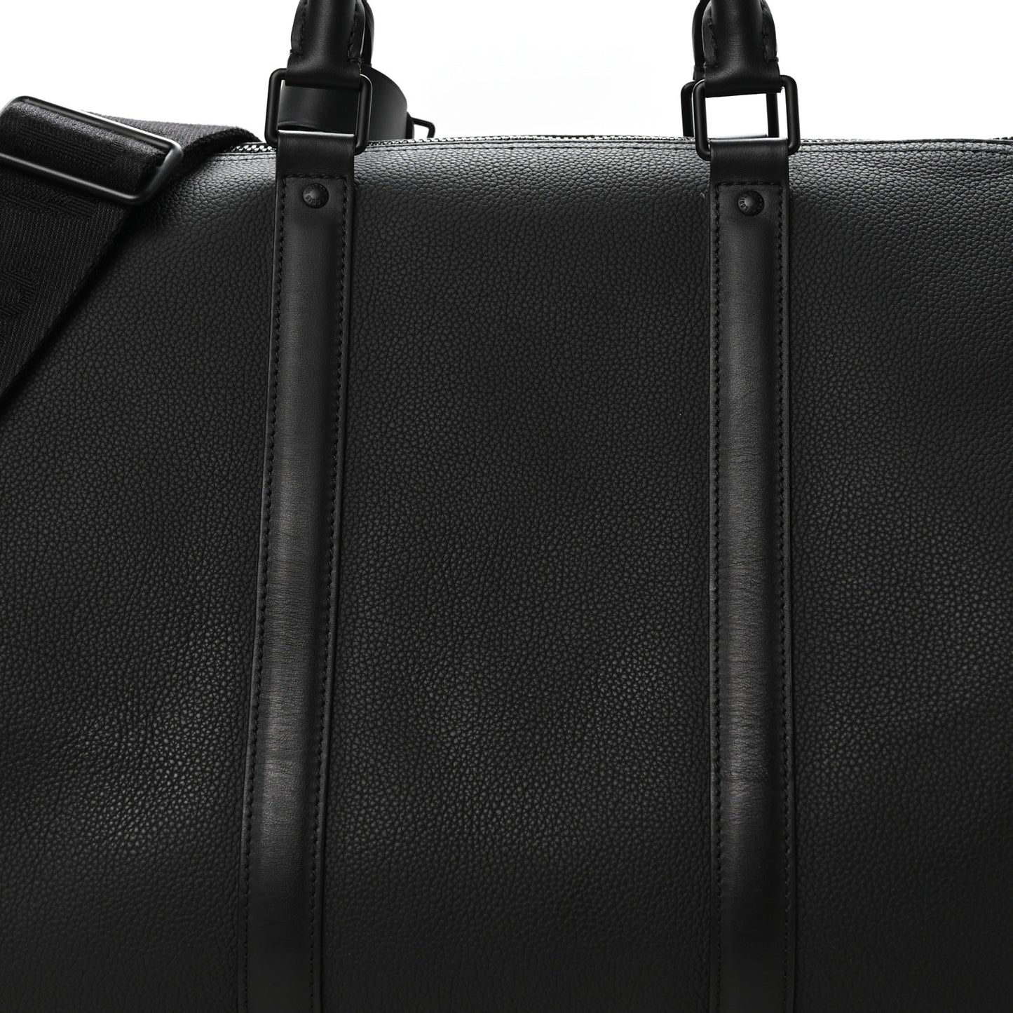 Grained Calfskin Aerogram Keepall Bandouliere 50 Black