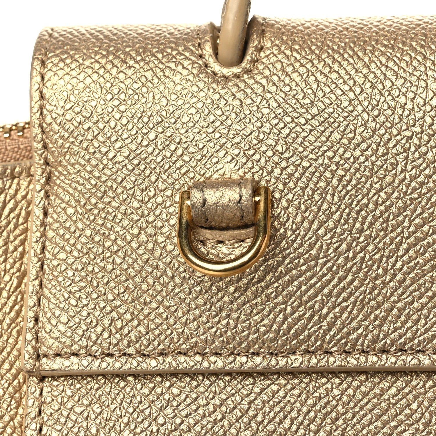 Celine Laminated Calfskin Nano Belt Bag Gold 8 of 8