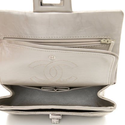 Chanel Metallic Calfskin Quilted 2.55 Reissue 224 Flap Silver 5 of 10