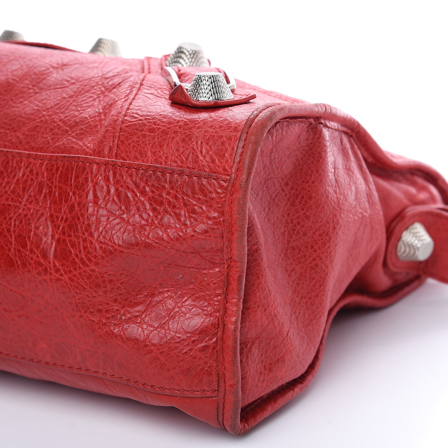 Agneau Giant 21 Silver Hardware City Rouge Coquelicot