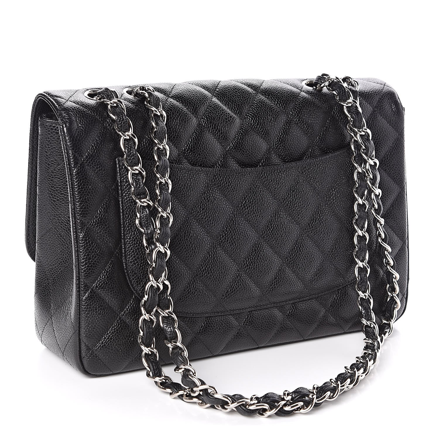 Chanel Caviar Quilted Jumbo Single Flap Black 3 of 11