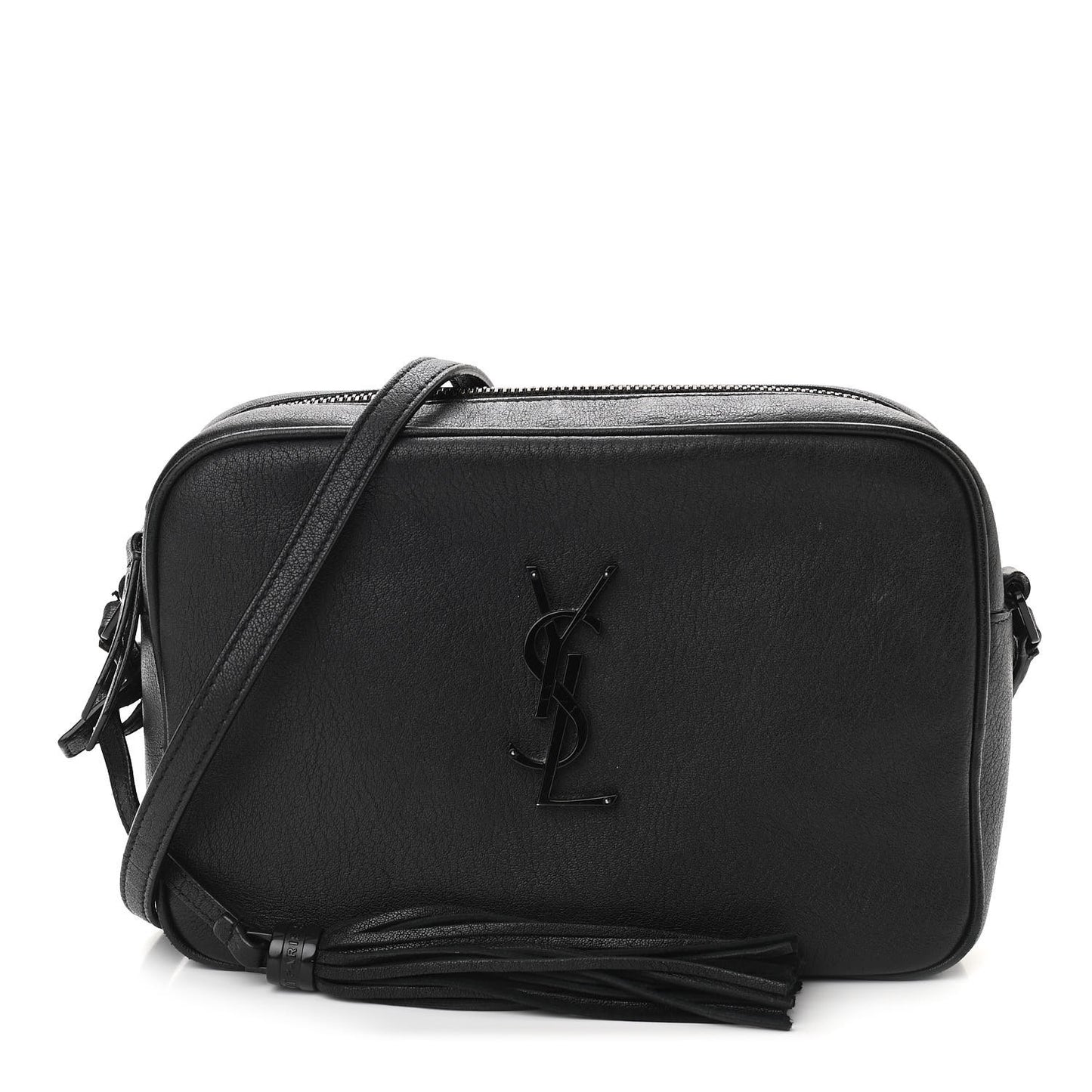 Lambskin Monogram Small Lou Camera Bag Black