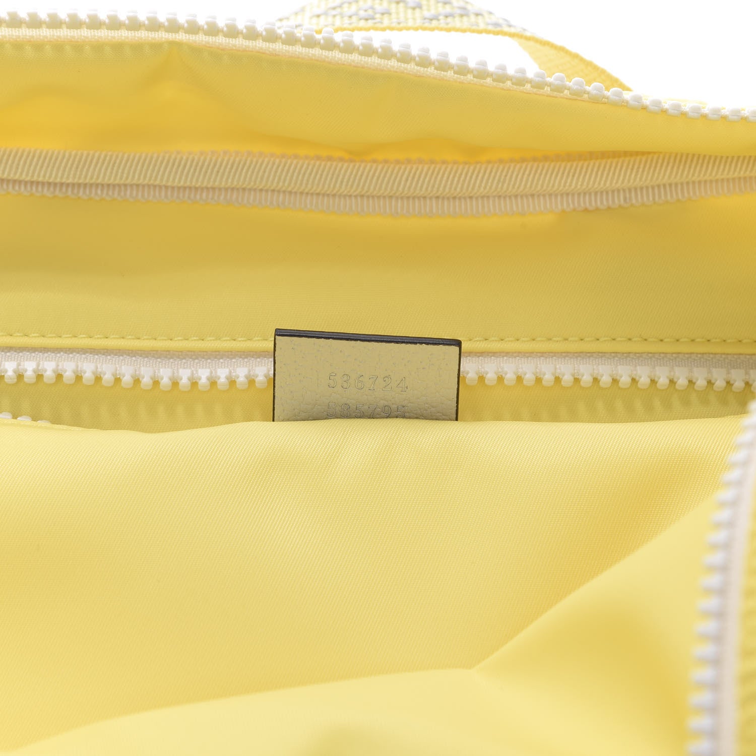 Gucci Nylon Twill Blind For Love Interlocking G Backpack Pastel Yellow Multicolor 9 of 10