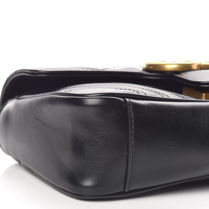 Gucci Calfskin Matelasse Mini GG Marmont Shoulder Bag Black 5 of 9