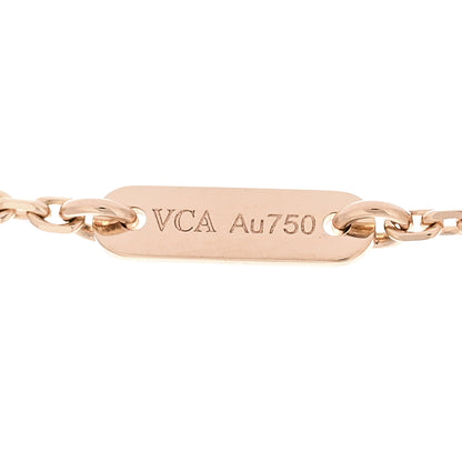 Van Cleef & Arpels 18K Rose Gold Diamond Mini Frivole Pendant Necklace 5 of 5