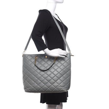 Dolce & Gabbana Lambskin Quilted Tote Grey 2 of 16