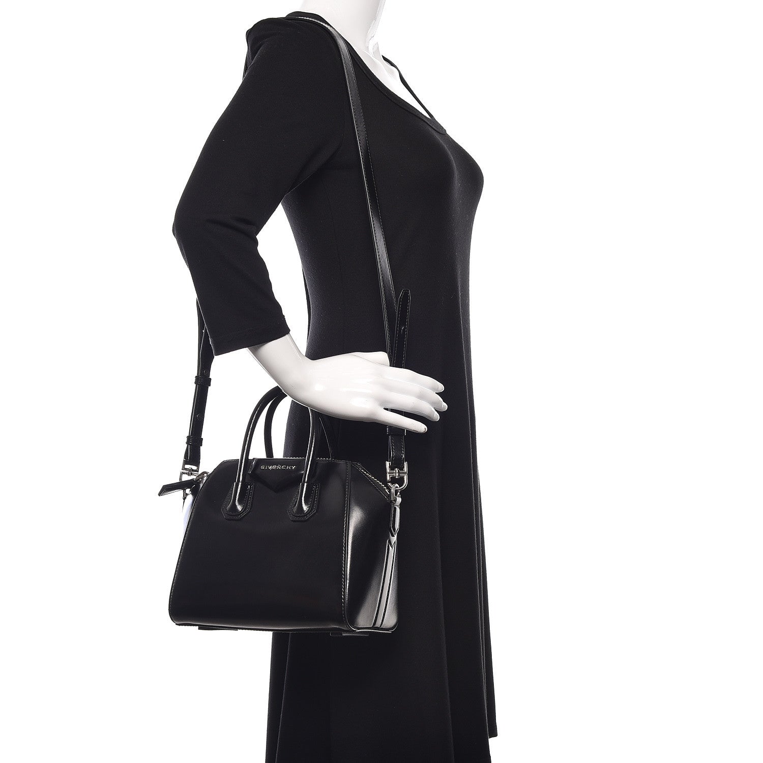 Givenchy Shiny Lord Calfskin Mini Antigona Black 2 of 10