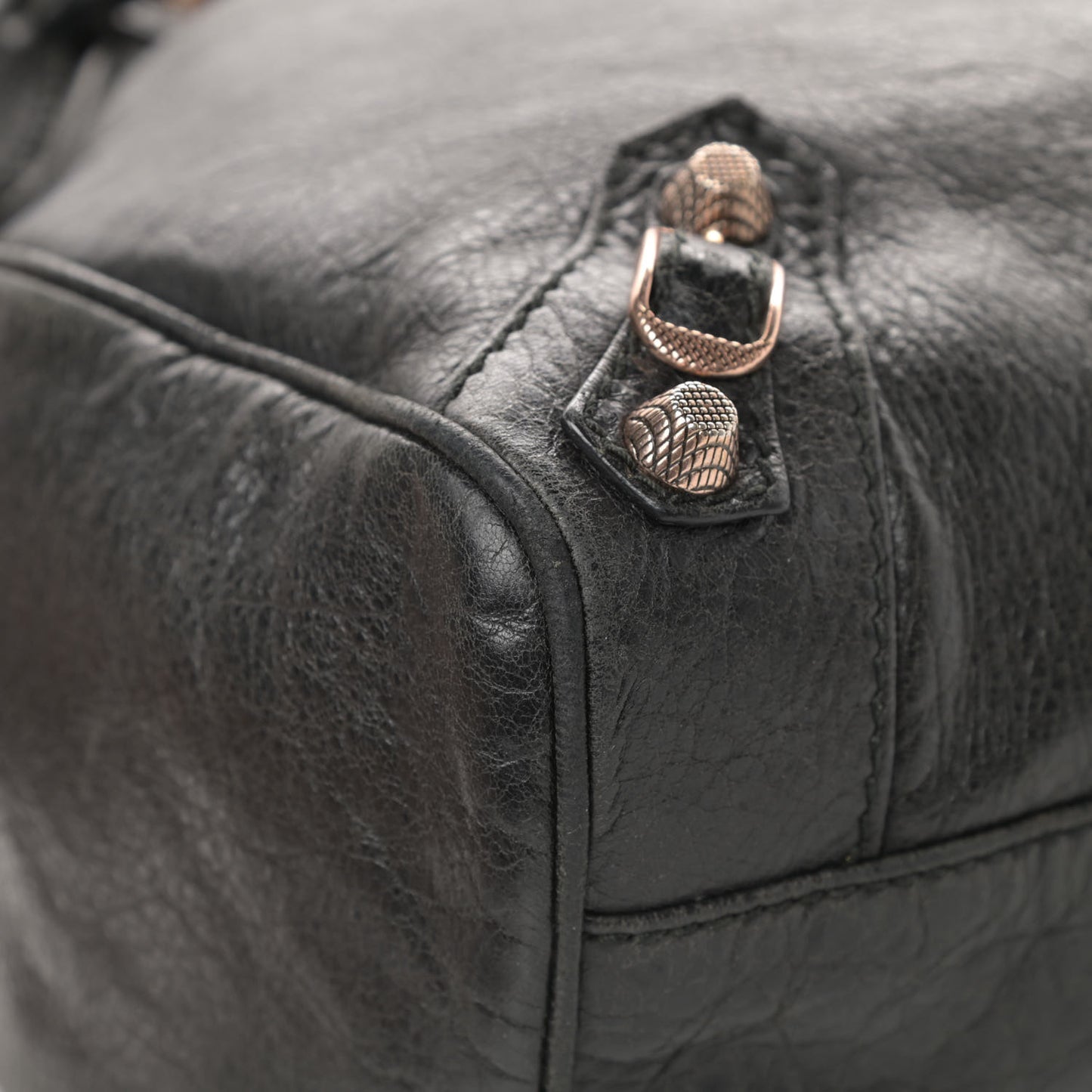 Agneau Giant 12 Rose Gold Hardware Velo Black