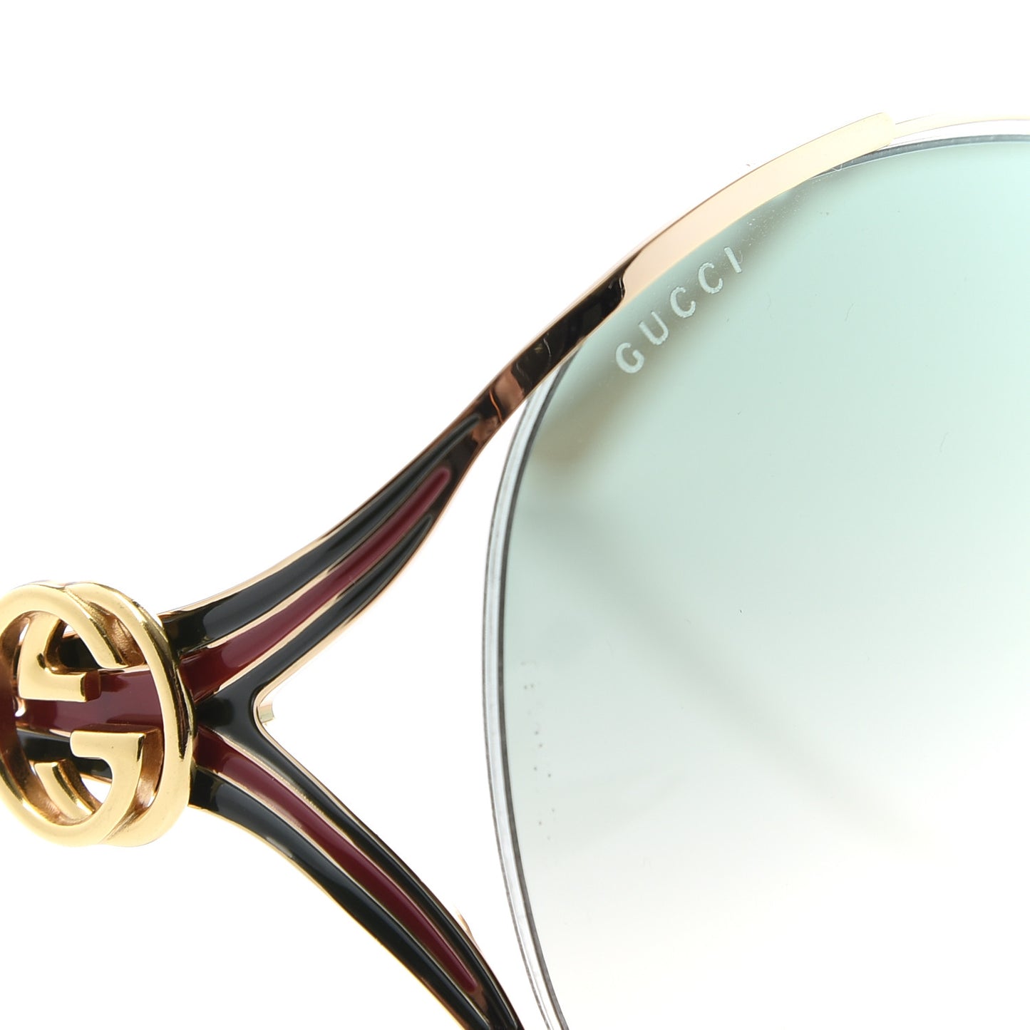 Metal Oversized Round Frame GG0225S Sunglasses Gold