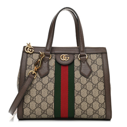 Gucci GG Supreme Monogram Small Ophidia Tote Bag Brown 1 of 11
